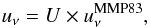 \begin{equation} u_\nu=U\times u_\nu^{\rm{MMP83}}, \end{equation}