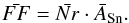 \begin{equation} \bar{FF}=\bar{Nr} \cdot \bar{A}_{\rm Sn} \label{meanff} . \end{equation}