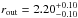 \hbox{$r_{\rm out}=2.20^{+0.10}_{-0.10}$}