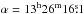 \hbox{$\rm \alpha=13^h 26^m 16\fs1$}
