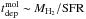\hbox{$\rm {\it t}_{dep}^{mol}\sim {\it M}_{H_2}/SFR$}