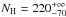 \hbox{$N_{\rm H}=220^{+\infty}_{-70}$}