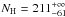 \hbox{$N_{\rm H}=211^{+\infty}_{-61}$}