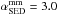 \hbox{$\alpha_{\rm SED}^{\rm mm}=3.0$}