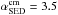 \hbox{$\alpha_{\rm SED}^{\rm cm}=3.5$}