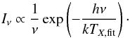 \appendix \setcounter{section}{1} \begin{equation} I_\nu \propto \frac{1}{\nu} \exp\left(-\frac{h\nu}{k T_{X,\rm fit}}\right) \cdot \label{Xray-fit} \end{equation}