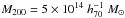 \hbox{$M_{200}=5\times10^{14}~h_{70}^{-1}~M_\odot$}