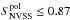 \hbox{$S^{\rm pol}_{\rm NVSS}\le 0.87$}