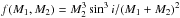 \hbox{$f(M_1,M_2) = M_2^3 \sin^3 i /(M_1+M_2)^2$}