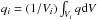 \hbox{$q_{i} = (1/V_{i})\int_{V_{i}} q {\rm d}V$}