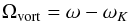 \begin{equation} \Omega_{\rm vort}=\omega - \omega_K \end{equation}