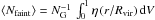 \hbox{$\langle N_{\rm faint} \rangle = N_{\rm G}^{-1} \, \int_0^1 \eta \left(r/R_{\rm vir}\right) {\rm d}V $}