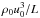 \hbox{$\rho_0 u_0^3/L$}