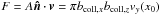 \hbox{$F = A \vec{\hat{n}} \cdot \vec{v} = \pi b_{\mathrm{coll},x}b_{\mathrm{coll},z} v_y(x_0)$}