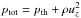 \hbox{$p_{\mathrm{tot}}=p_{\mathrm{th}}+\rho u_{z}^{2}$}