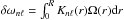 \hbox{$\delta \omega_{n\ell } = \int_0^R K_{n\ell}(r)\Omega(r) \mathrm{d}r $}
