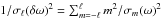 \hbox{$1/\sigma_\ell(\delta \omega)^2 = \sum_{m=-\ell}^{\ell} m^2/\sigma_{m}(\omega)^2$}