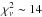 \hbox{$\chi^2_\nu \sim 14$}
