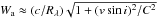 \hbox{$W_{\rm a} \approx (c/R_{\lambda})\sqrt{1+(v\sin i)^2/C^2}$}
