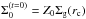 \hbox{$\Sigma_0^{(t=0)} = Z_0 \Sigma_\mathrm{g}(r_{\rm c})$}