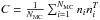 \hbox{$C = \frac{1}{N_{\rm MC}}\sum_{i=1}^{N_{\rm MC}}n_i n_i^{T}$}