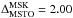 \hbox{$\Delta_{\rm MSTO}^{\rm MSK}=2.00$}