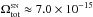 \hbox{$\Omega^{\scriptscriptstyle\rm SN}_{\rm tot} \approx 7.0\times10^{-15}$}