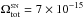\hbox{$\Omega^{\scriptscriptstyle\rm SN}_{\rm tot} = 7\times10^{-15}$}