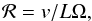\begin{equation} {\cal R} = v/L\Omega , \label{Eq17} \end{equation}