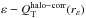 \hbox{$\varepsilon-Q_{\rm T}^{\rm halo-corr}(r_{\varepsilon})$}