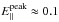 \hbox{$E_{||}^{\rm{peak}}\approx0.1$}