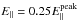 \hbox{$E_{||}=0.25E_{||}^{\rm{peak}}$}