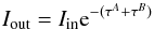 \appendix \setcounter{section}{2} \begin{equation} \label{RTE_absorption1} I_{\rm out}=I_{\rm in}{\rm e}^{-(\tau^A+\tau^B)} \end{equation}