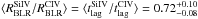 \hbox{$\langle R_{\rm BLR}^{\rm SiIV}/R_{\rm BLR}^{\rm CIV} \rangle = \langle t_{\rm lag}^{\rm SiIV}/t_{\rm lag}^{\rm CIV} \rangle = 0.72^{+0.10}_{-0.08}$}