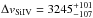 \hbox{$\Delta v_{\rm SiIV} = 3245^{+101}_{-107}$}