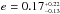 \hbox{$e = 0.17^{_{+0.22}}_{^{-0.13}}$}