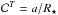 \hbox{$\mathcal{C}^{T} = a/R_{\star}$}