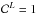 \hbox{$\mathcal{C}^{L} = 1$}