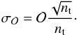 \begin{equation} \label{occeqerr} \sigma_{\mathcal{O}} = \mathcal{O}\frac{\sqrt{n_{\rm t}}}{n_{\rm t}}\cdot \end{equation}