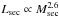 \hbox{$L_{\rm sec} \propto M_{\rm sec}^{2.6}$}