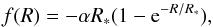 \begin{equation} f(R)=-\alpha R_{\ast} (1-{\rm e}^{-R/R_{\ast}}), \end{equation}