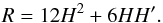 \begin{equation} R=12 H^2 + 6 H H^\prime. \label{R} \end{equation}