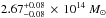 \hbox{$2.67^{+0.08}_{-0.08}\,\times\,10^{14}~M_{\odot}$}