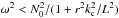 \hbox{$\omega^2< N_0^2/(1+r^2k_{\rm c}^2/L^2)$}