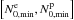 \hbox{$\left[N^{\rm e}_{0,{\rm min}}, N^{\rm p}_{0,{\rm min}}\right]$}