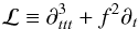\appendix \setcounter{section}{1} \begin{equation} \label{def_L} \mathcal{L} \equiv \partial_{ttt}^3+f^2\partial_t \end{equation}
