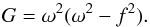\appendix \setcounter{section}{1} \begin{equation} G=\omega^2(\omega^2-f^2). \end{equation}
