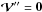 \hbox{$\vec{\cal V}''=\vec0$}