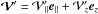 \hbox{$\vec{\cal V}' = {\cal V'}_{\!\!\parallel} \vec e_{\parallel} + {\cal V'}_{\!\!z} \vec e_z$}