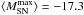 \hbox{$\langle M_{\rm SN}^{\rm max}\rangle=-17.3$}